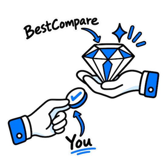 You paying a coin and BestCompare handing over a finished website